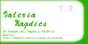 valeria magdics business card