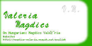 valeria magdics business card